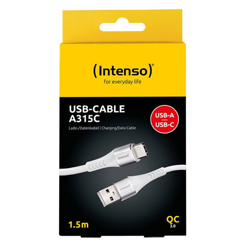İntenso 7901102 Usb-Cable A315C 60W-1,5 Metre White Beyaz Şarj Ve Data Kablosu