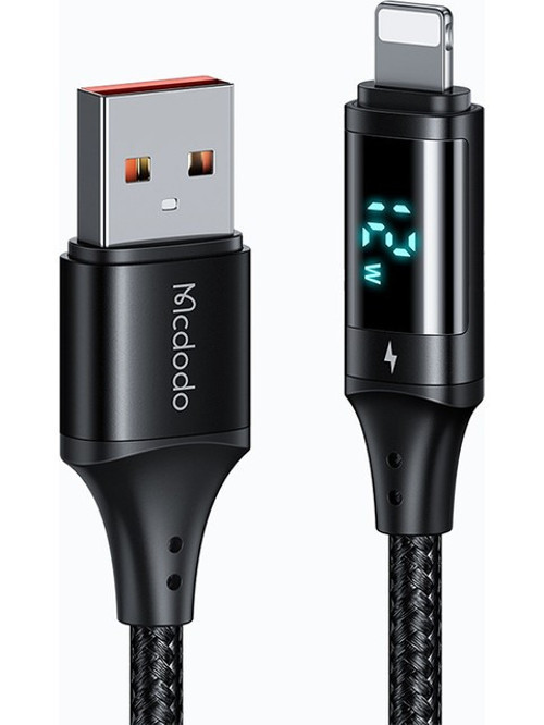 Ca-1060 Dijital Ekranli Usb-A To Lightning Hızlı Data-Şarj Kablosu 3A 1.2 Metre