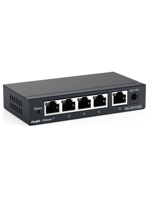 -Reyee Rg-Es105D 5-Port 10-100 Mbps Switch Metal Kasa
