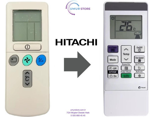 Hitachi RAR-3U2 Uyumlu Klima Kumandası