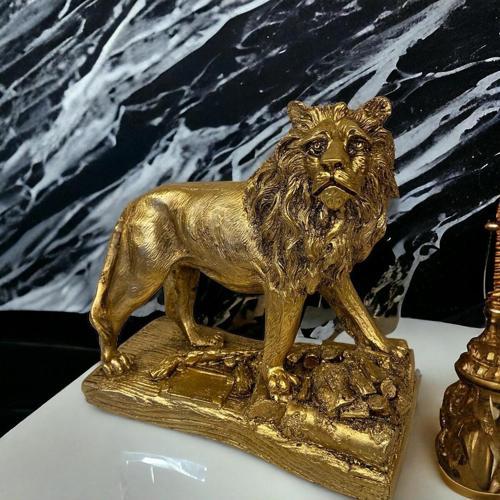 Dekoratif Tablalı Aslan Biblo