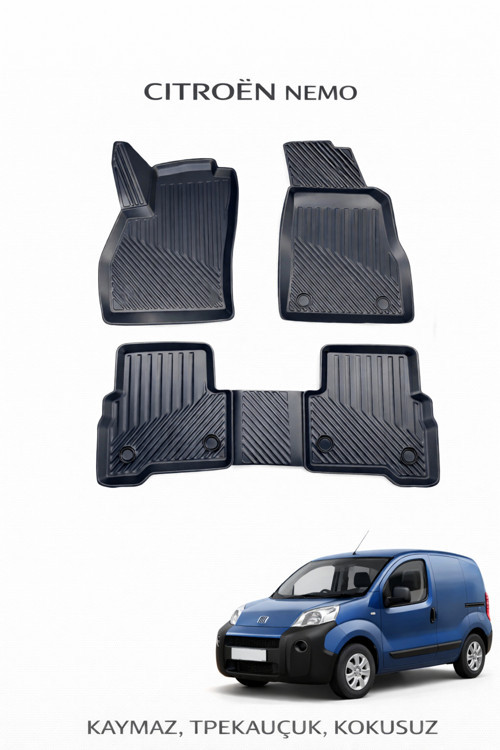 Citroen Nemo ile Uyumlu 3D Oto Paspas Premium