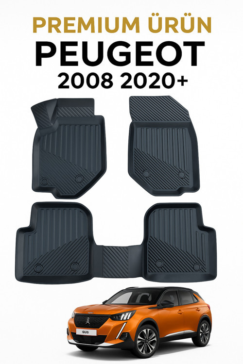 Peugeot 2008 2020+ Uyumlu 3D Oto Paspas Premium