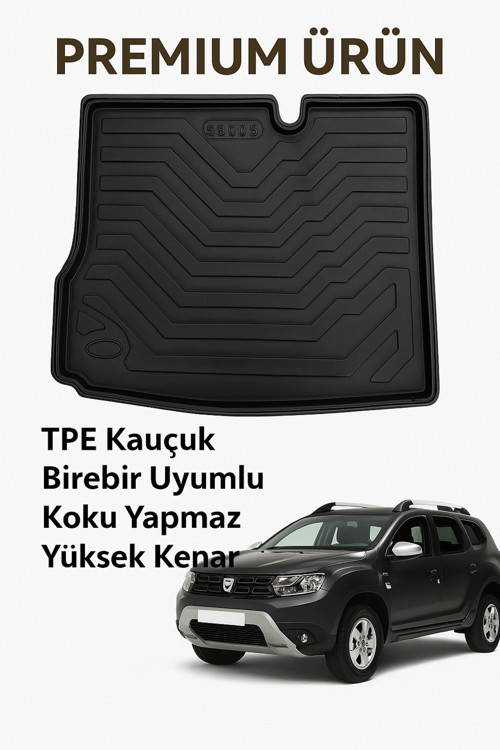 Dacia Duster 4x2 2018+ ile Uyumlu Bagaj Havuzu 3D Premium