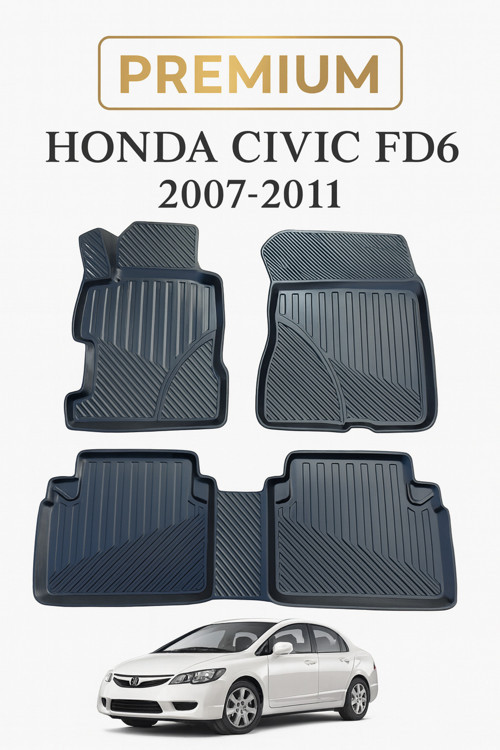 Honda Civic FD6 2007-2011 Uyumlu 3D Oto Paspas Premium