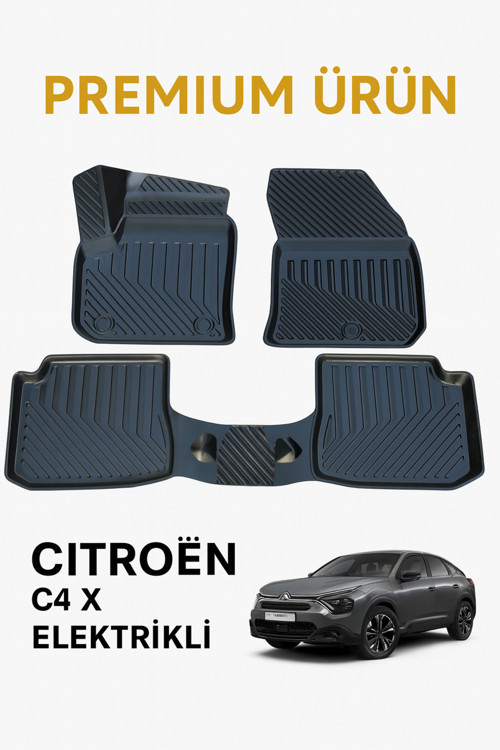Citroen C4 x Elektrikli Uyumlu 3D Oto Paspas Premium