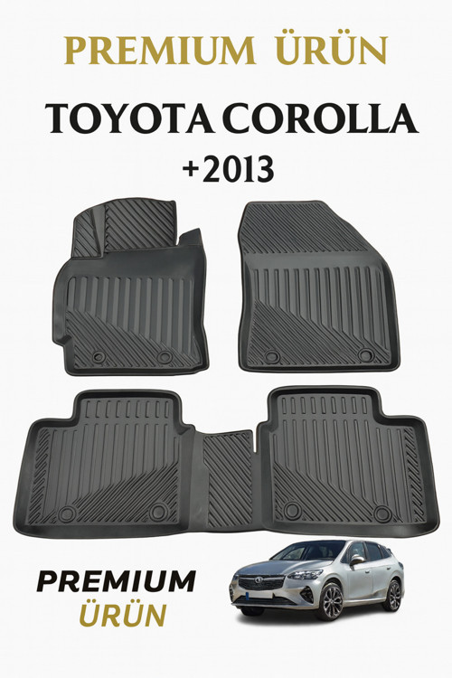 Toyota Corolla 2013+ Uyumlu 3D Oto Paspas Premium