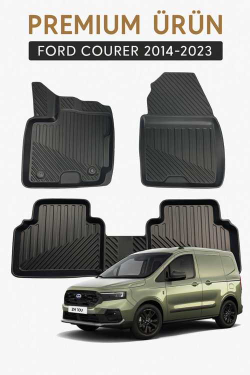 Ford Courier 2014-2023 3D Havuzlu Oto Paspas Premium
