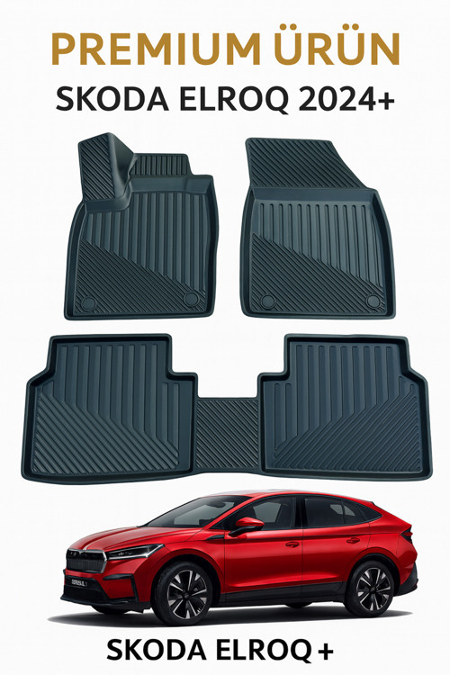 Skoda Elroq 2024+ Uyumlu 3D Oto Paspas Premium