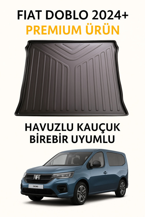 Fiat Doblo 2024+ 3D Bagaj Havuzu Premium