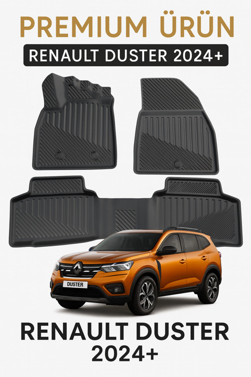 Renault Duster 2024+ Uyumlu 3D Oto Paspas Premium