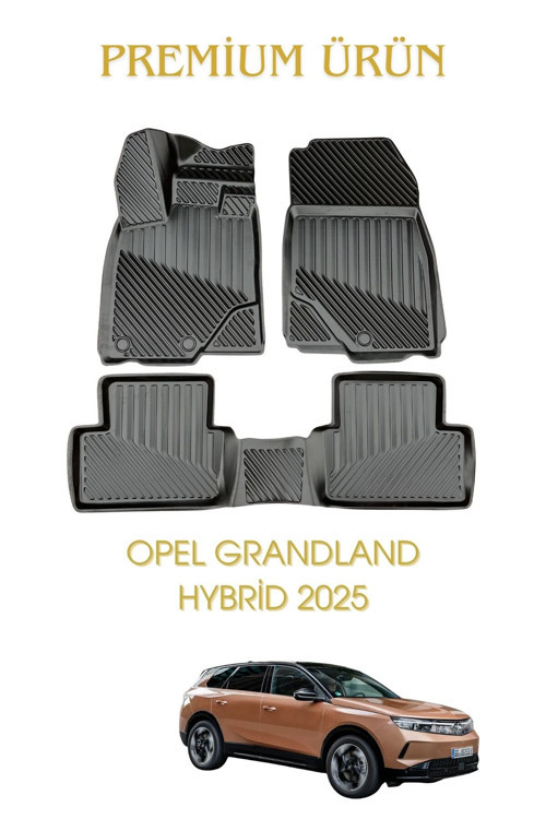 Opel Grandland Hybrid 2025 Uyumlu 3D Oto Paspas Premium