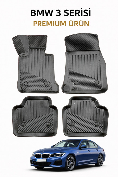 Bmw 3 Serisi E90 2005-2012 ile Uyumlu 3D Oto Paspas Premium