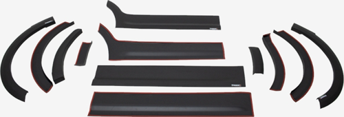 VOLKSWAGEN CADDY 2004 Set 12 Parça Çamurluk Kaplama Siyah Mat Asa Kum Desen Kısa Şase Soldan Sürgülü