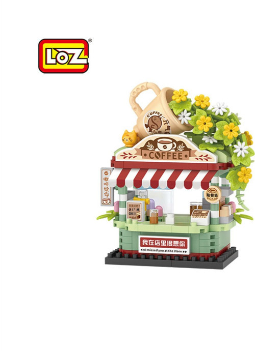 Tezgah Serisi: Kahve Standı 290 Parça Mikro Bloklar | 14+ Yaş | Stand Maketi