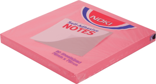 Yapışkanlı Not Kağıdı 75X75Mm Açık Pembe - 2 adet