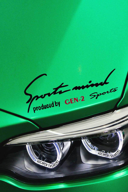 Proton Gen-2 Sport Mind Far Yazılı Şerit Sticker Kırmızı Yazı Siyah Tasarım Gen-2 Yazılı