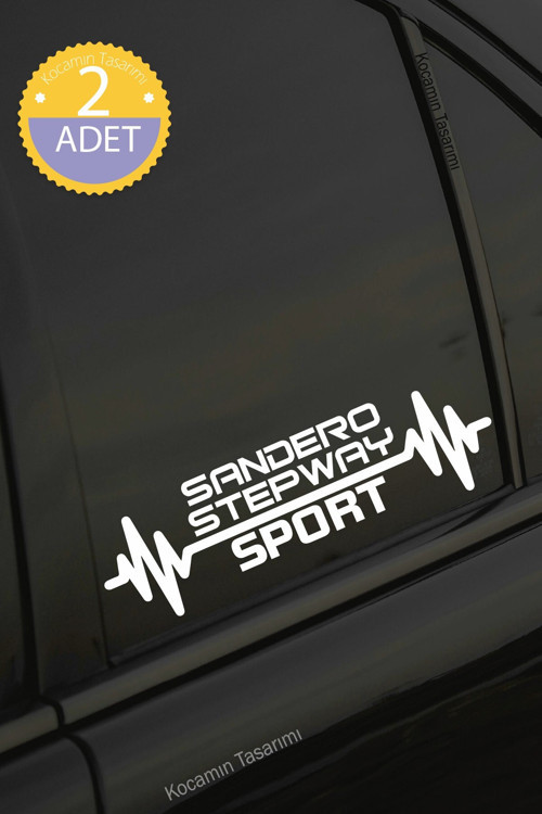 Dacia Sandero Stepway Nabız Kalp Atışı Ritim Sandero Stepway Araç Uyumlu Oto Sticker 2 Adet Beyaz 20