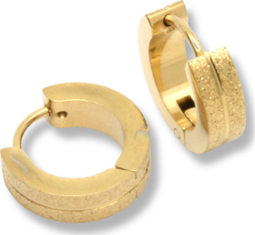 9 mm Çelik Parıltılı Altınrenk Küpe