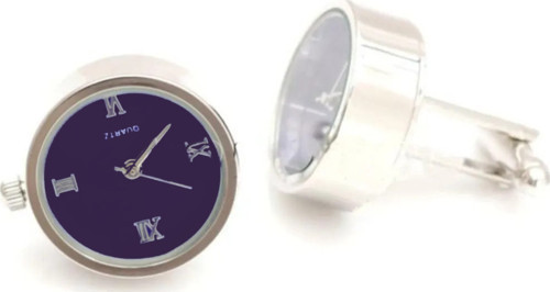 Mor Saat Kol Düğmesi