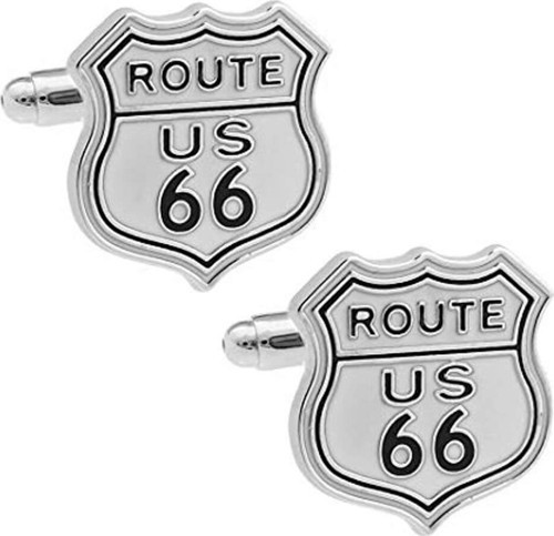 Erkek Beyaz Route Us 66 Kol Düğmesi Arst3468