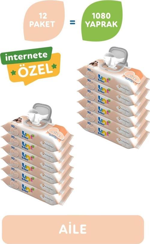 Aile Islak Mendil 12X90=1080 Adet