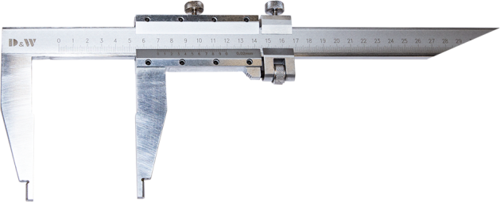 DWMeasuring Uzun Tek Çene İnce Ayarlı Mekanik Kumpaslar 0 … 600mm / 100mm