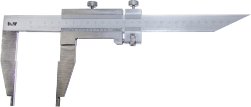 DWMeasuring Uzun Tek Çene İnce Ayarlı Monoblok Gövde Mekanik Kumpaslar 0 … 800mm / 100mm