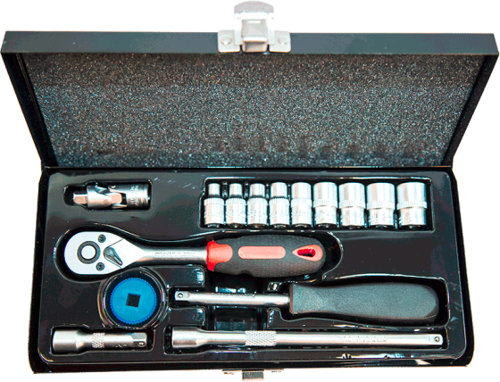 NTTools 16 Parça 1/4" Altı Köşe CR-V Lokma Seti