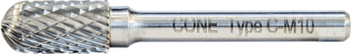 C Tipi Silindirik Oval Başlı Karbür Kalıpçı Frezeleri 16mm