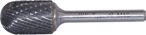 DWCarbide C Tipi Silindirik Oval Başlı Karbür Kalıpçı Frezeleri 4.0 x 3mm