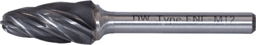 DWCarbide Demir Dışı Malzemeler İçin F Tipi Kavisli Silindir Karbür Kalıpçı Frezeleri 8.0 x 6mm