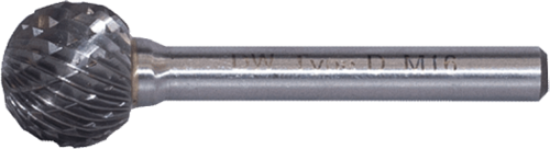 DWCarbide D Tipi Yuvarlak Misket Başlı Karbür Kalıpçı Frezeleri 4.0 x 3mm
