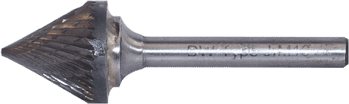 DWCarbide J Tipi 60° Konik Karbür Kalıpçı Frezeleri 12.0 x 6mm