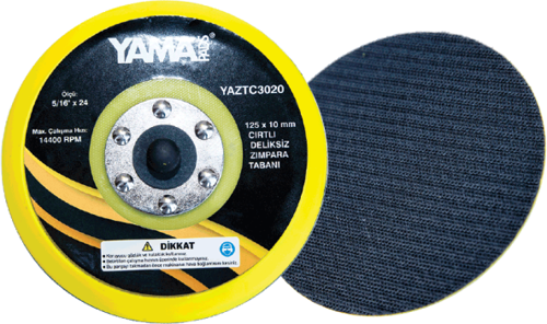 YamaPads Cırtlı Deliksiz Zımpara Tabanları 125 x 14mm