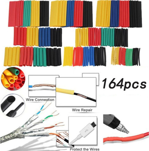 Makaron Set Isı Ile Daralan Kablo Seti 164 Parça Isı Shrink 8 Boy