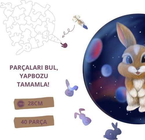 Spacezz Collection Rabbit (Tavşan) Yapboz Ahşap Puzzle