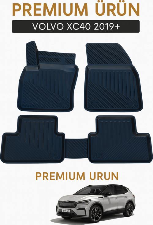 Volvo XC40 2018+ Uyumlu 3D Oto Paspas Premium