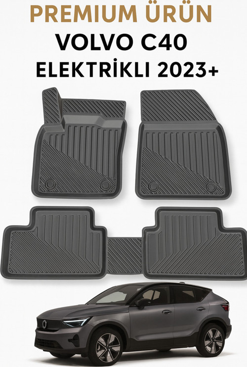 Volvo C40 Elektrikli 2023+ Uyumlu 3D Oto Paspas Premium