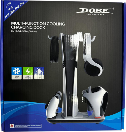 PS5 FAT/SLİM/PRO UYUMLU VR DESTEKLİ SOĞUTUCULU ŞARJ STANDI DOBE TP5-3550 BEYAZ