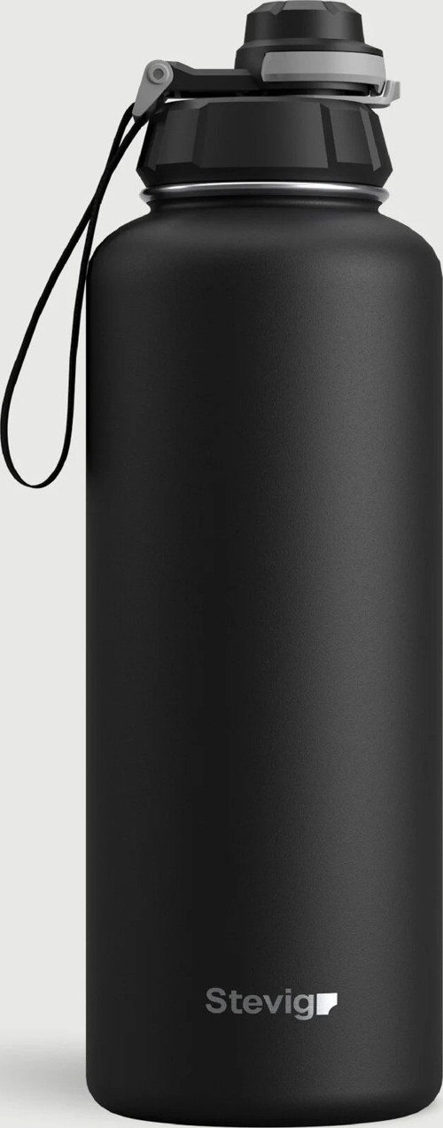 STEVIG 1 HAND LEAK-PROOF SIZDIRMAZ ÇELİK TERMOS 1500 ML BLACK ST-235