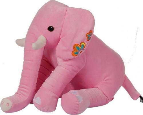 Oturan Dişli Fil 50 cm Pembe Pelüş Çocuk Oyuncak