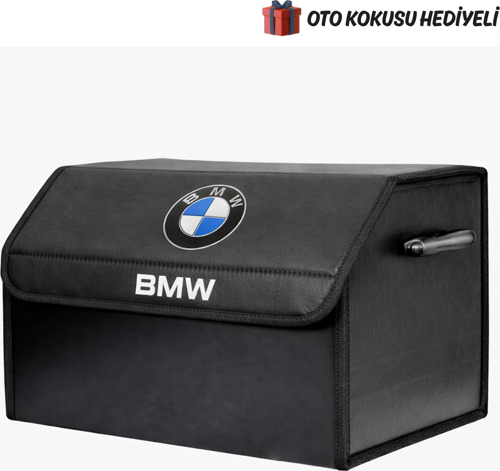 Bmw Marka Logolu Oto Bagaj Organizer Çanta Oto Bagaj Çantası 2 Bölmeli Suni Deri
