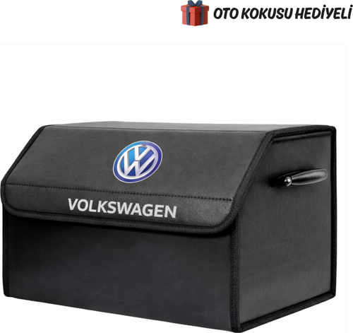 Volkswagen Marka Logolu Oto Bagaj Organizer Çanta Oto Bagaj Çantası 2 Bölmeli Suni Deri