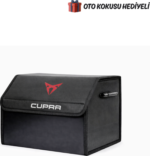 Cupra Marka Logolu Oto Bagaj Organizer Çanta Oto Bagaj Çantası 2 Bölmeli Suni Deri