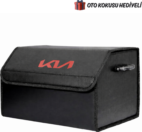 Kia Marka Logolu Oto Bagaj Organizer Çanta Oto Bagaj Çantası 2 Bölmeli Suni Deri