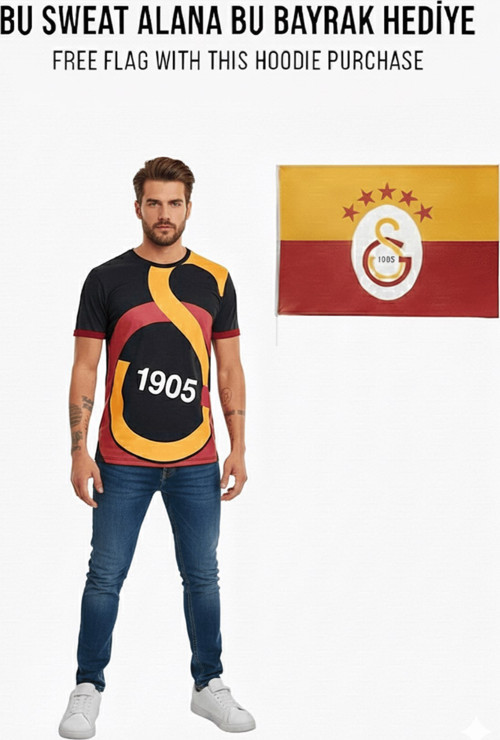 Lisanslı Unisex Siyah Arma T-Shirt BAYRAK Hediyeli