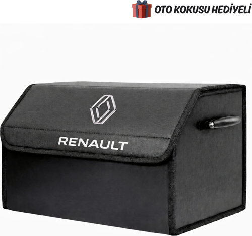Renault Marka Logolu Oto Bagaj Organizer Çanta Oto Bagaj Çantası 2 Bölmeli Suni Deri