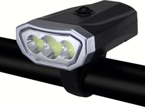 Pilli 3 COB Ledli 500 Lumen Bisiklet Scooter Feneri -Bisiklet Aydınlatma Farı