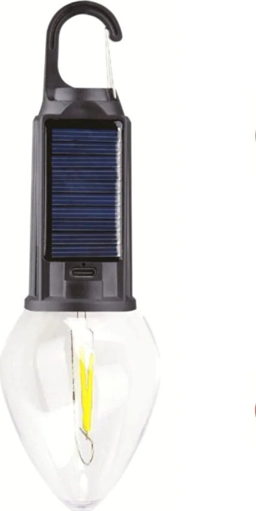 USB ŞARJLI + Güneş Enerjili Bahçe Balkon Teras Kamp Karavan Aydınlatması Lambası Solar Led Ampul